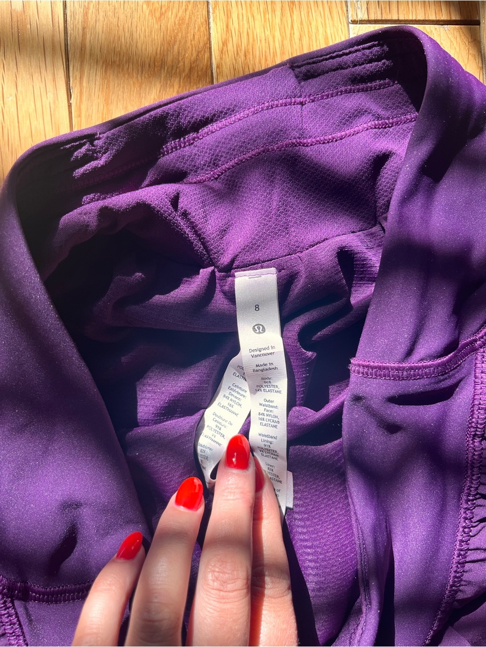 Lululemon Purple Fast and Free Short - Size 8